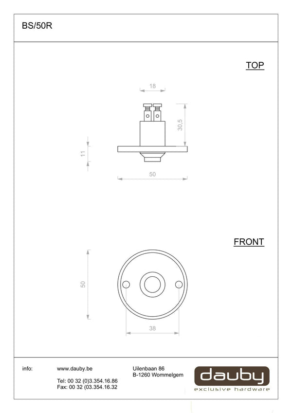 CDF-beldrukker-BS-rond-50-mm-roest