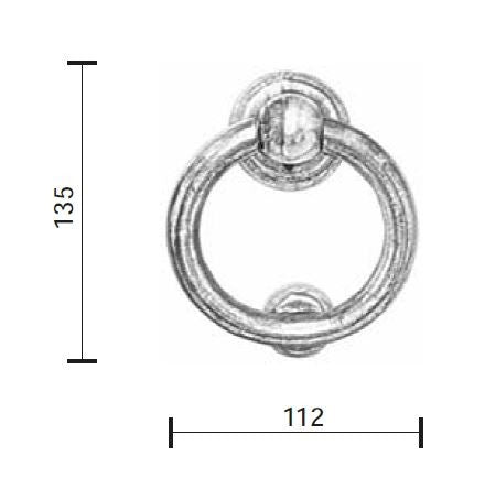 Fama-voordeurklopper-rond-BT1530-verdonkerd-brons