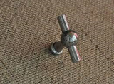 Giara-meubelknop-T-model-Po8-45-mm-Chemin-de-Fer-wit-brons