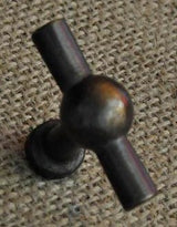 Giara-meubelknop-T-model-Po8-55-mm-Chemin-de-Fer-verdonkerd-brons