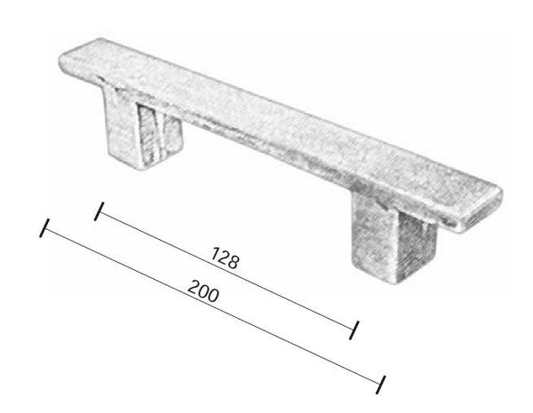 Fama-deurgreep-MT4051-recht-model-128-mm-h.o.h.-verdonkerd-brons