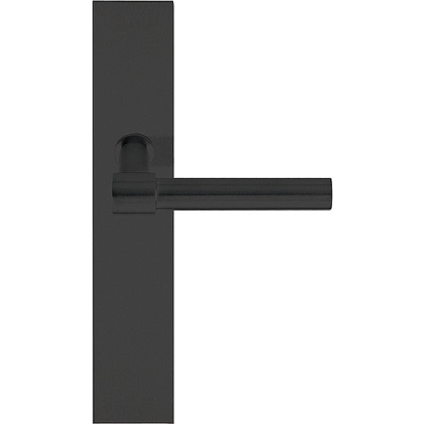 PBL15P236 deurkrukken ongev. op br. langsch. PC85mm, mat zw.