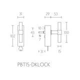 PBT15-DKLOCK draaikiep raamkruk afsluitbaar RVS mat