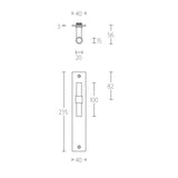 PBT15P236 deurkrukken ongev. op br. langsch. PC72mm, RVS mat