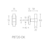 PBT20-DK draaikiep raamkruk niet afsl. mat wit