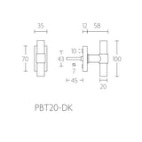 PBT20-DK draaikiep raamkruk niet afsl. RVS mat