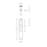 PBT20XLP236 deurkrukken ong. op br.langsch. PC gat, mat zw.