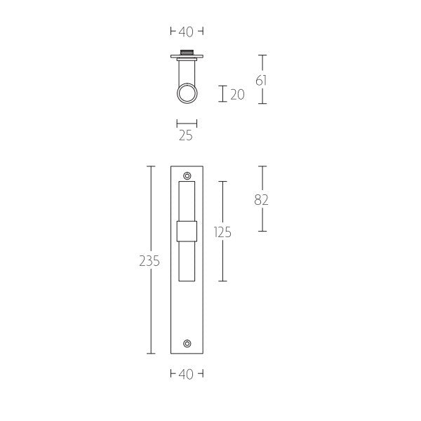 PBT20XLP236 deurkrukken ong. op br.langsch. Sl. gat mat wit