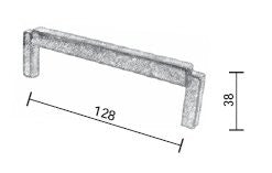 Fama-meubelgreep-PM1470-recht-128-mm-h.o.h.,-verdonkerd-brons