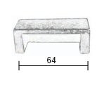 Fama-meubel-komgreep-strak-PM1574-64-mm-natuur-brons