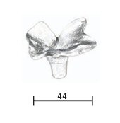 Fama-meubelknop-PM1597-bloem-44-mm-natuur-brons