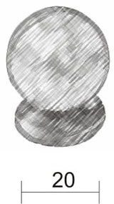 Fama-meubelknop-PM1621-kogel-20-mm-verdonkerd-brons