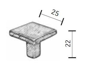 Fama-meubelknop-PM1638-strak-25-x-22mm-verdonkerd-brons