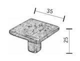 Fama meubelknop PM1639 strak 35 x 25 mm, natuur brons