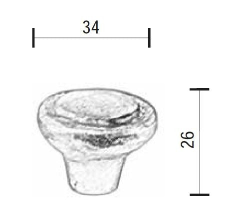 Fama-meubelknop-PM1649-rond-natuur-brons
