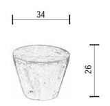 Fama-meubelknop-PM1650-taps-rond-natuur-brons