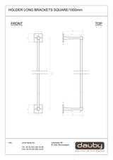 Pure-handdoekhouder-op-lange-steunen-vierkant-rozet-verouderd-ijzer