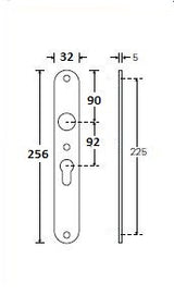 Noway VH binnenschild ov.sm. kruk pc 92, chroom glans