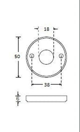 Amstelland krukrozetten ribbel rond 50 mm, nikkel mat