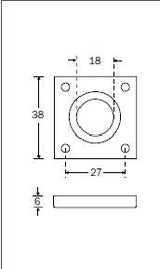 Eemland deurkrukken 110mm excl. rozetten, messing ongel/teak