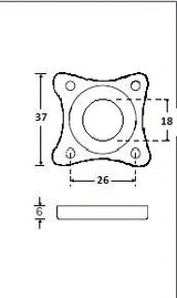 Delftland deurkrukken sabel 95 mm excl. rozetten, zwart