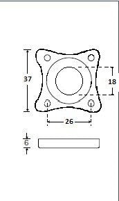 Delftland deurkrukken sabel 95 mm excl. rozetten, zwart