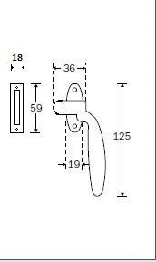 Delftland raamboom Dudok 125 mm Rs. zwart
