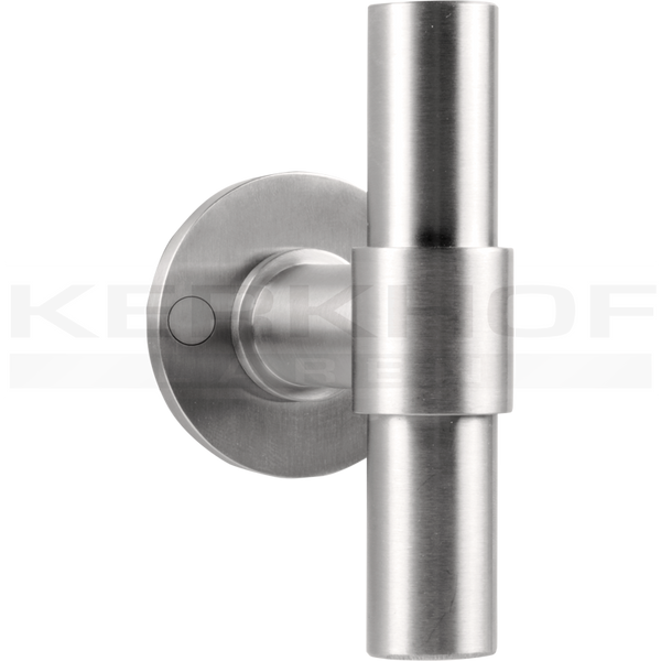 PBT100V voordeurkn. T-100mm incl.wis.stift deur40mm, RVS mat