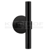 PBT15XL/50 deurkrukken geveerd op rond rozet, mat zwart