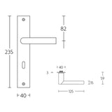 ARC PBA101P236Y** deurkruk op schild pc, PVD mat zwart